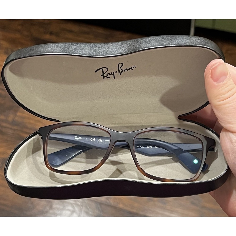 RAY-BAN 7047 5574 MATTE LIGHT HAVANA AUTHENTIC EYEGLASSES 54/17-140 & CASE